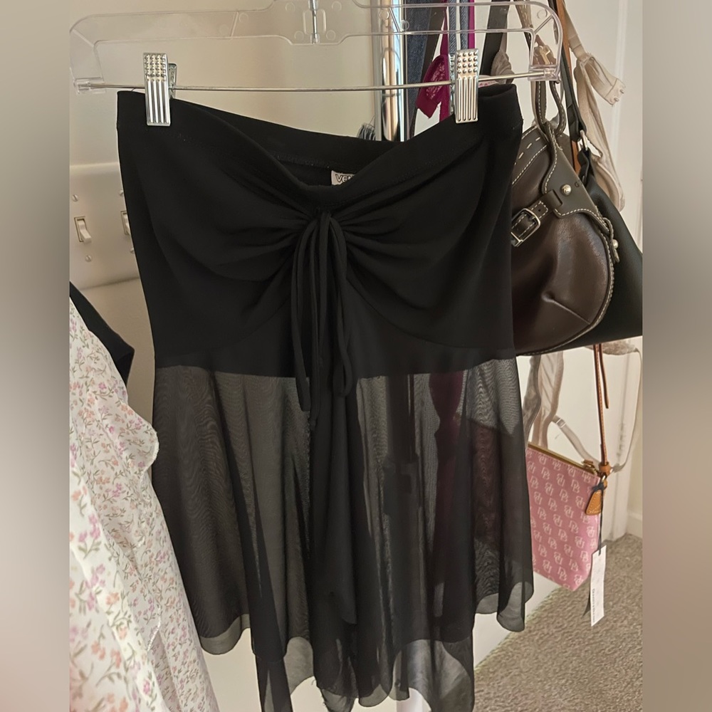 Size Small y2k see-through tie top dress/top (Brand is Venus)